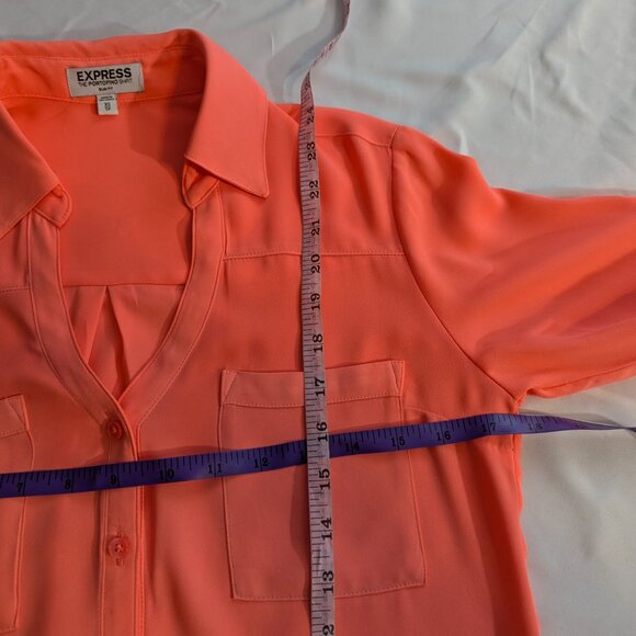 Bundle of 3 Express Size XS Portofino Shirt Neon Orange, Sky Blue, Black/White - Picture 15 of 15